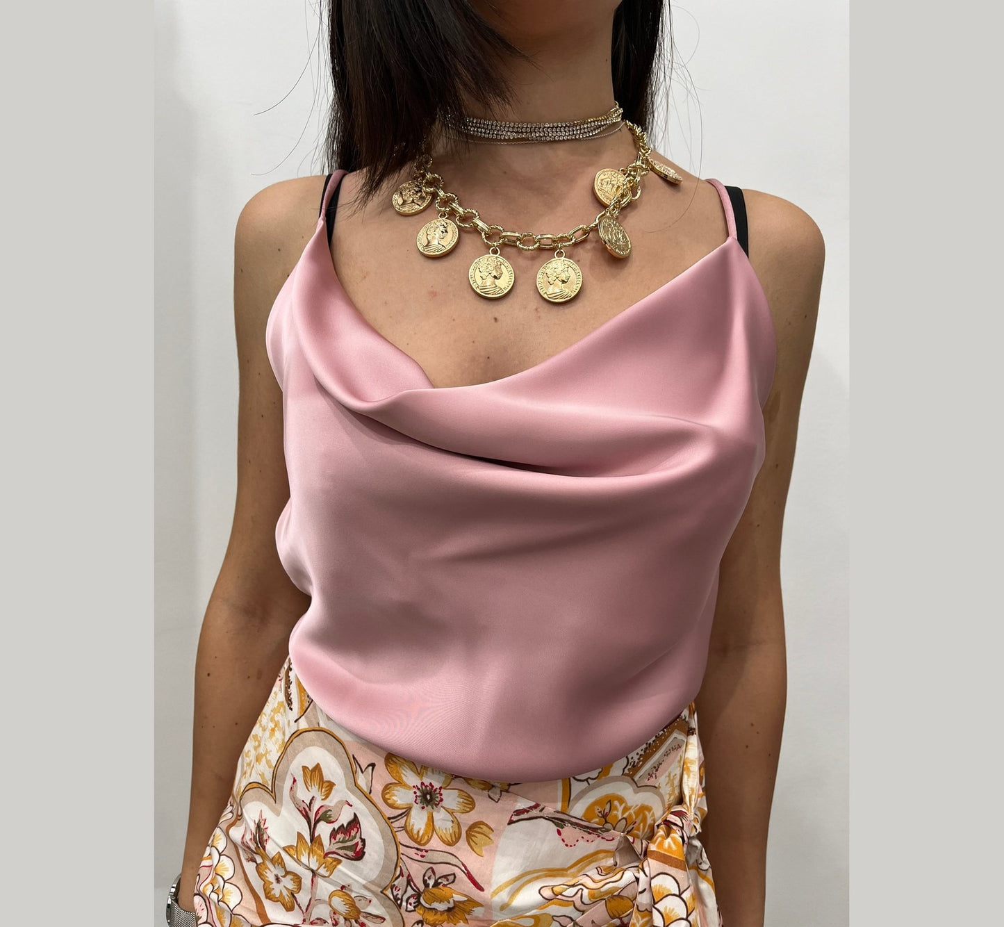 Camisole in Viscosa Rosa