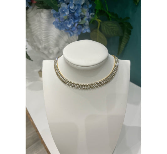 Collana Choker Strass Oro