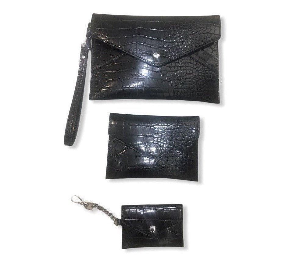 Pochette Portafoglio e Portachiavi Nero